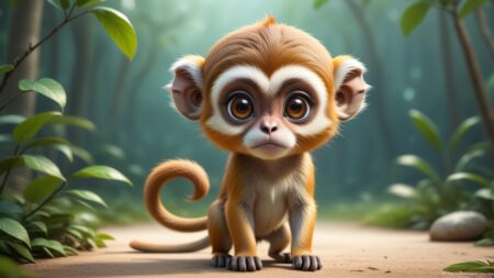 Chibbi-Art Patas Monkey Chibi Art: Playful and Perspective