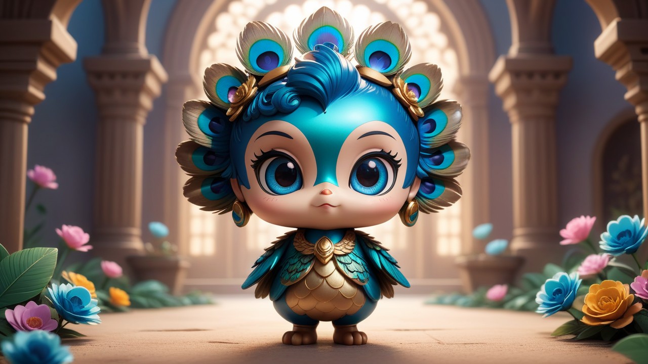 Chibbi-Art Peacock Chibi: A Glimpse of Natural Beauty