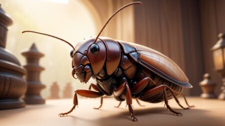 Chibbi-Art Chibi Pennsylvania Wood Cockroach Boldly Confronts Astonished Audience