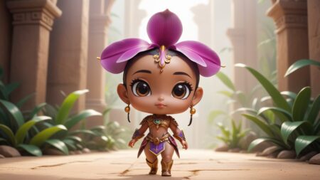 Chibbi-Art Chibi Peruvian Inca Orchid Portrait