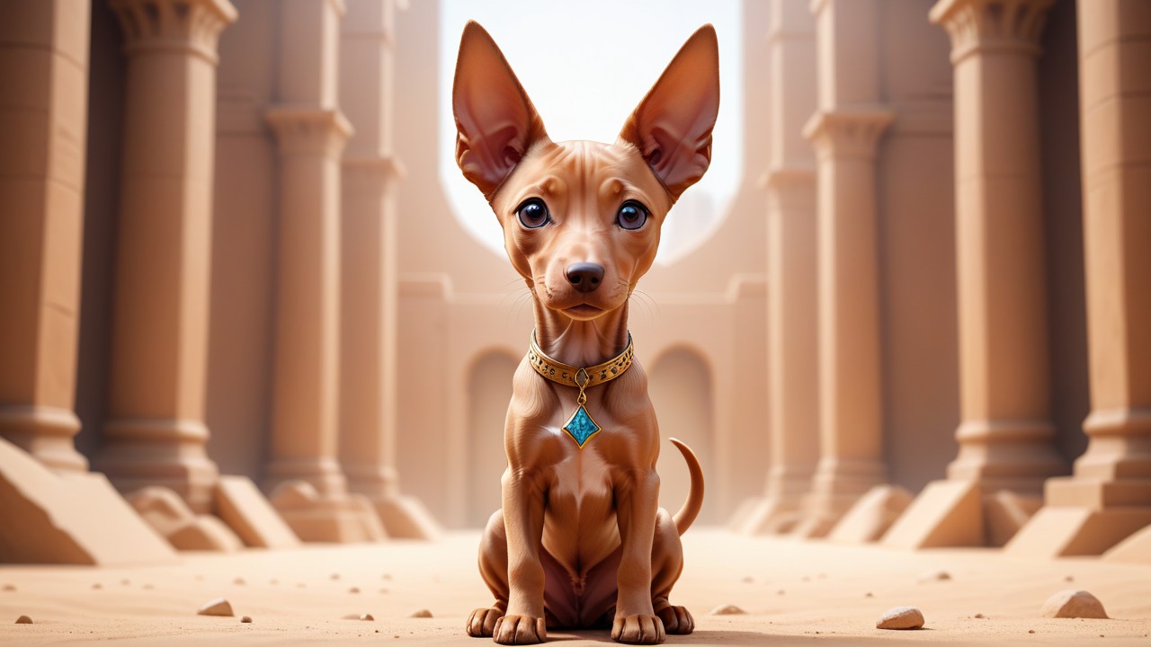 Chibbi-Art Enchanting Pharaoh Hound Chibi: Gazing into Eyes