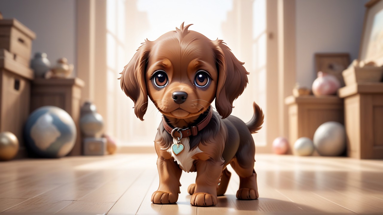 Chibbi-Art Picardy Spaniel Chibi Portrait: Whimsical Vibes from the Artistic Mind