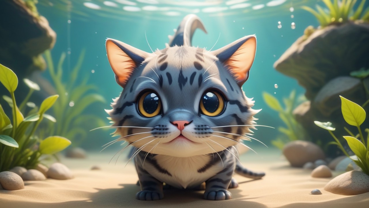 Chibbi-Art Playful Chibi Pictus Catfish Enthralls Viewers in Enchanting Art