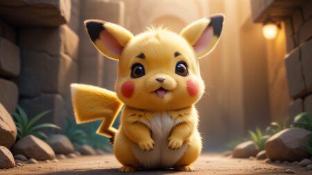 Chibbi-Art Cute Chibi Pika Captivates in Simplicity