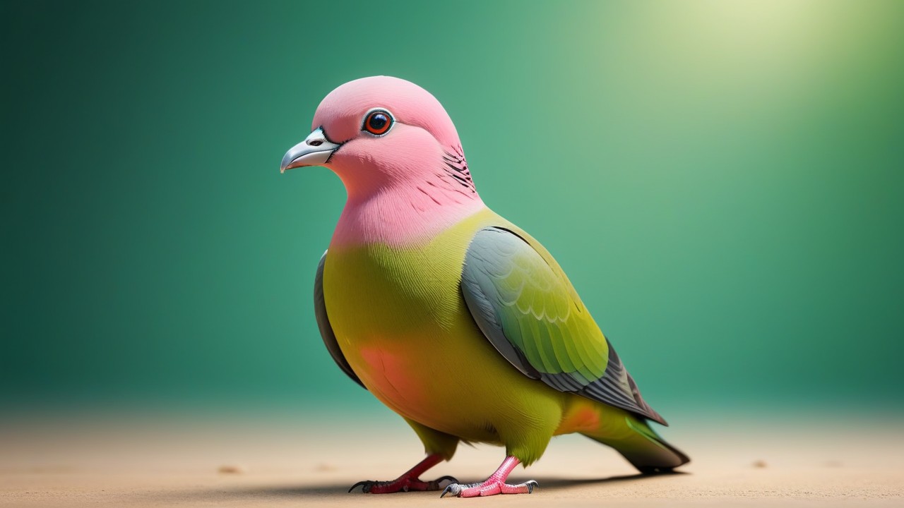 Chibbi-Art Enchanting Pink-Necked Green Pigeon