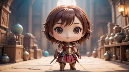 Chibbi-Art Whimsical Pomeagle Chibi Gaze