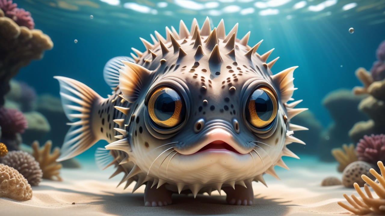 Chibbi-Art Porcupinefish Portrait: Chibi Art – A Glimpse of the Artists Simplicity