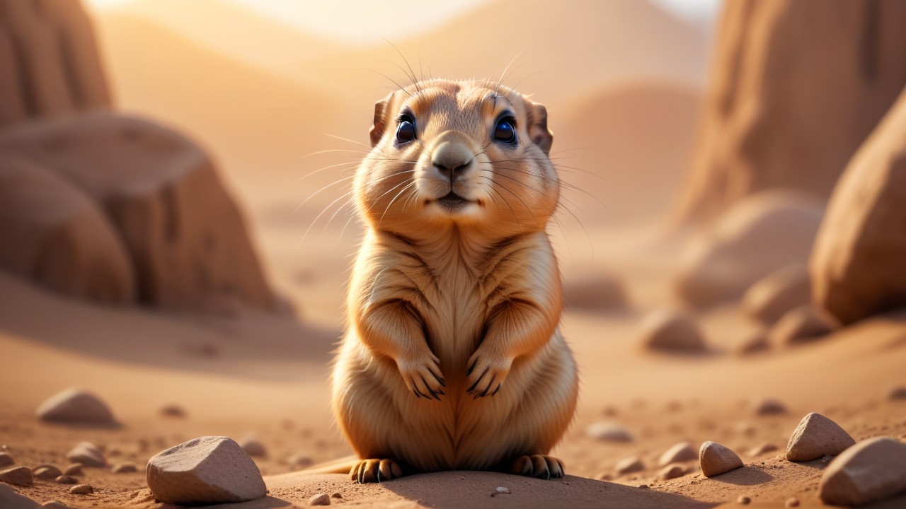 Chibbi-Art Prairie Dog Pose: Chibi Style Showdown