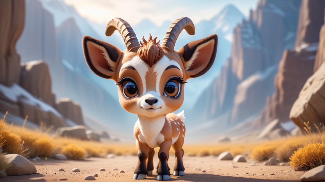 Chibbi-Art Chibi Pronghorn Gaze