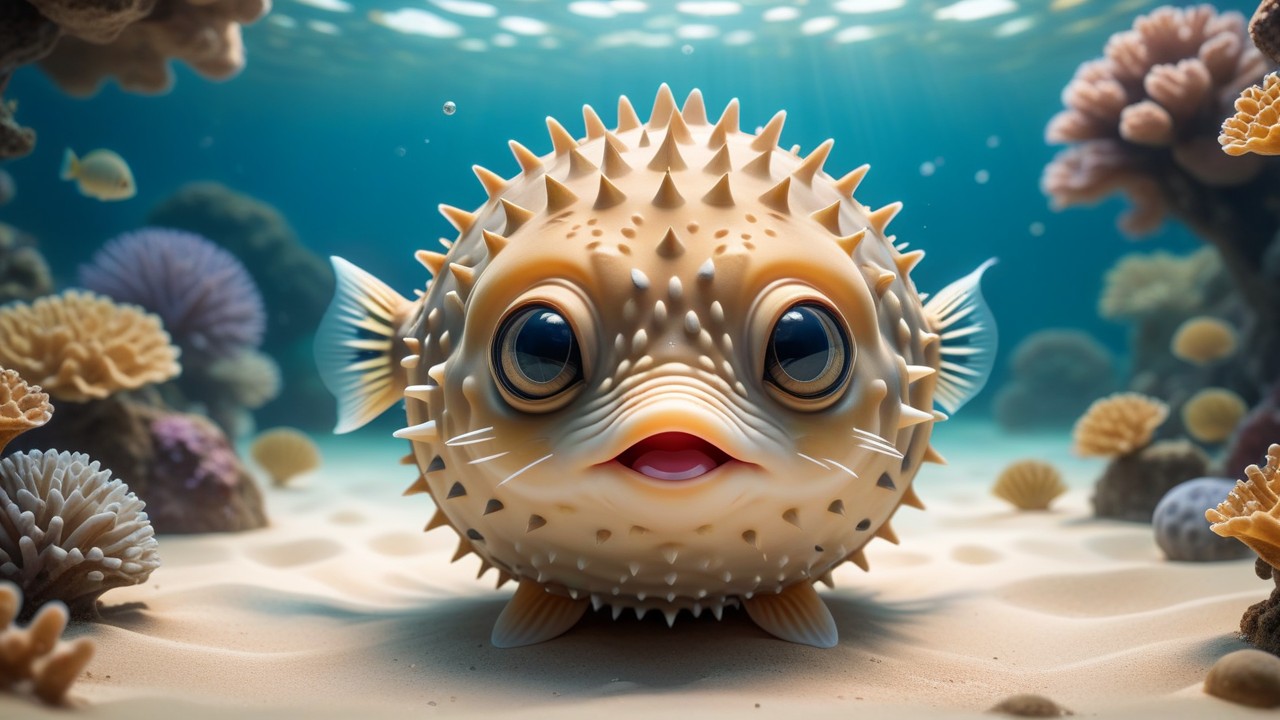 Chibbi-Art Pufferfish Chibi: A Whimsical Glimpse