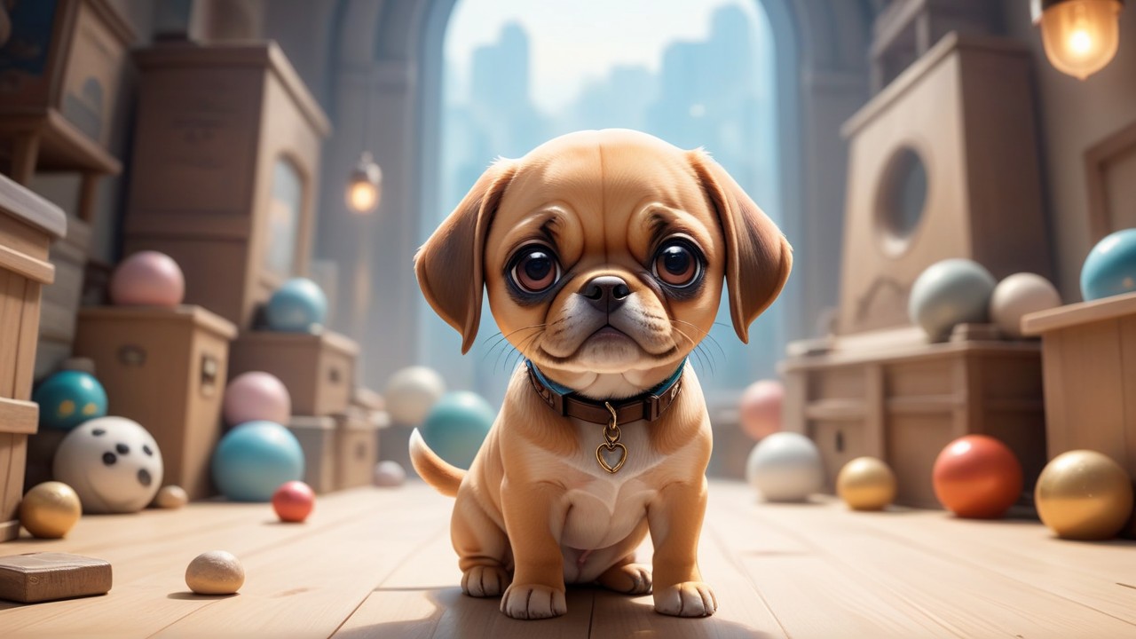 Chibbi-Art Chibi Puggles Enchanting Gaze