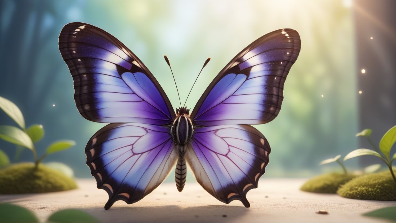 Chibbi-Art Enchanting Chibi Purple Emperor Butterfly