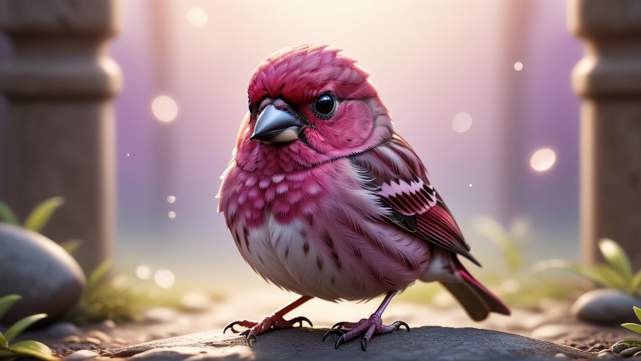 Chibbi-Art Chibi Finch Captivating the Canvas