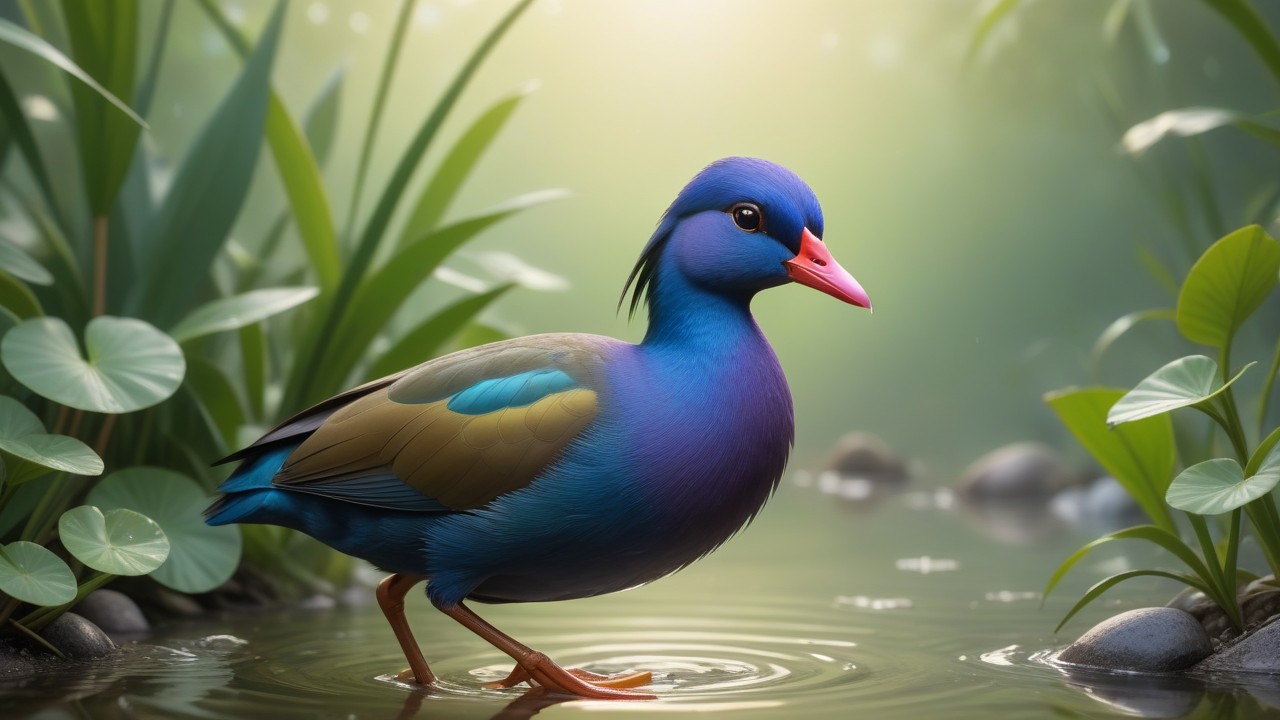 Chibbi-Art Purple Gallinule Chibi Viewpoint