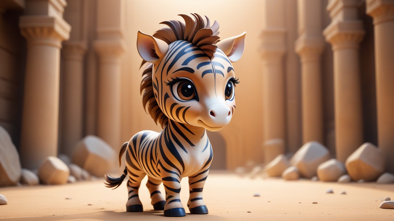 Chibbi-Art Chibi Quagga Gazing