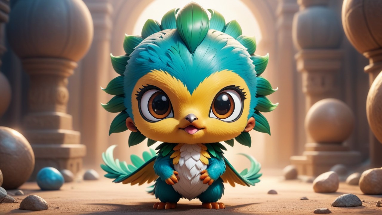 Chibbi-Art Chibi Quetzals Enchanting Gaze