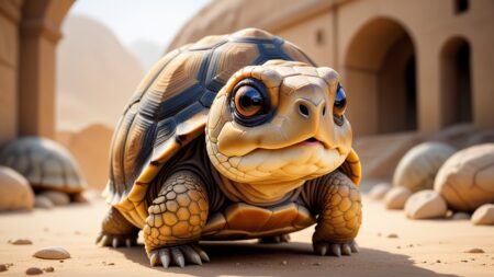 Chibbi-Art Radiant Tortoise Chibi: Bold and Fierce!