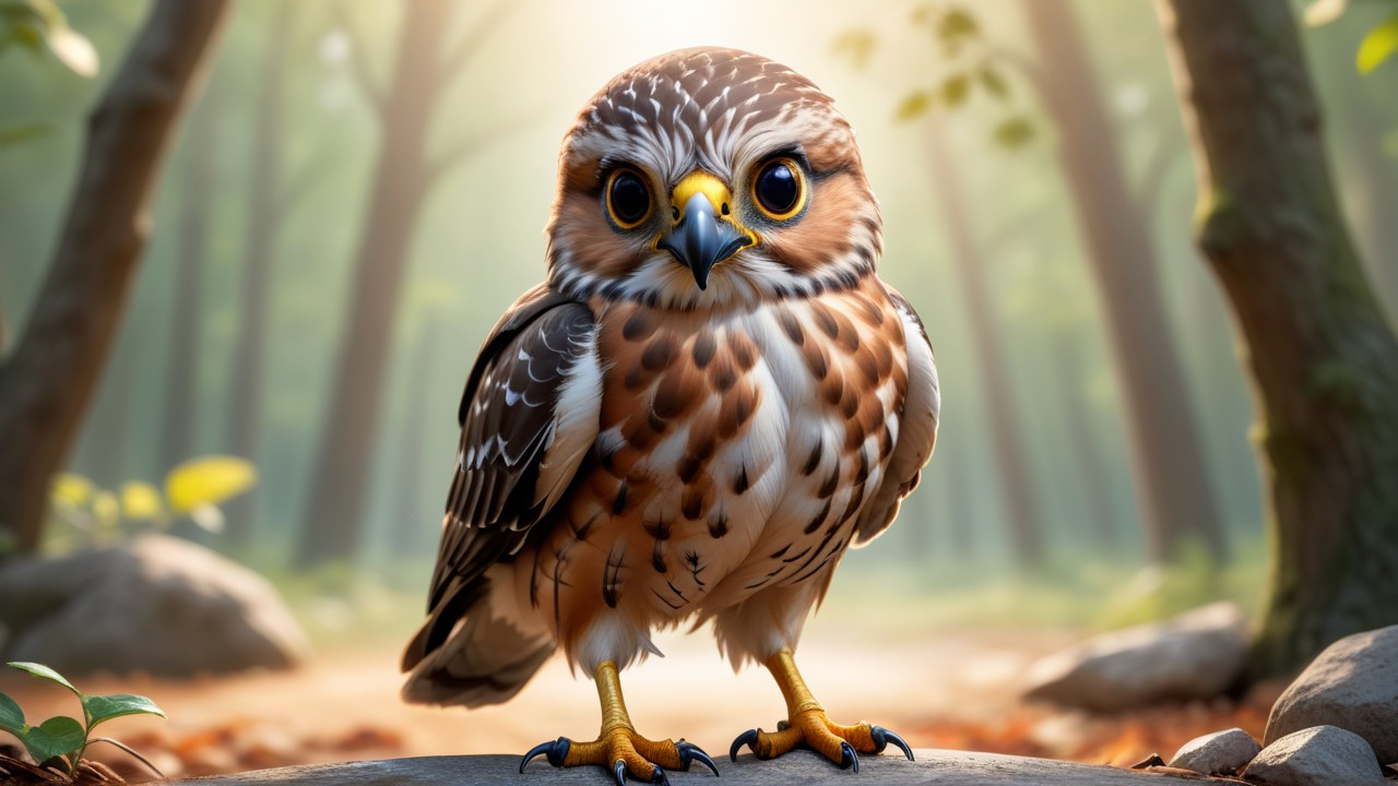 Chibbi-Art Red-shouldered Hawk Chibi Viewpoint