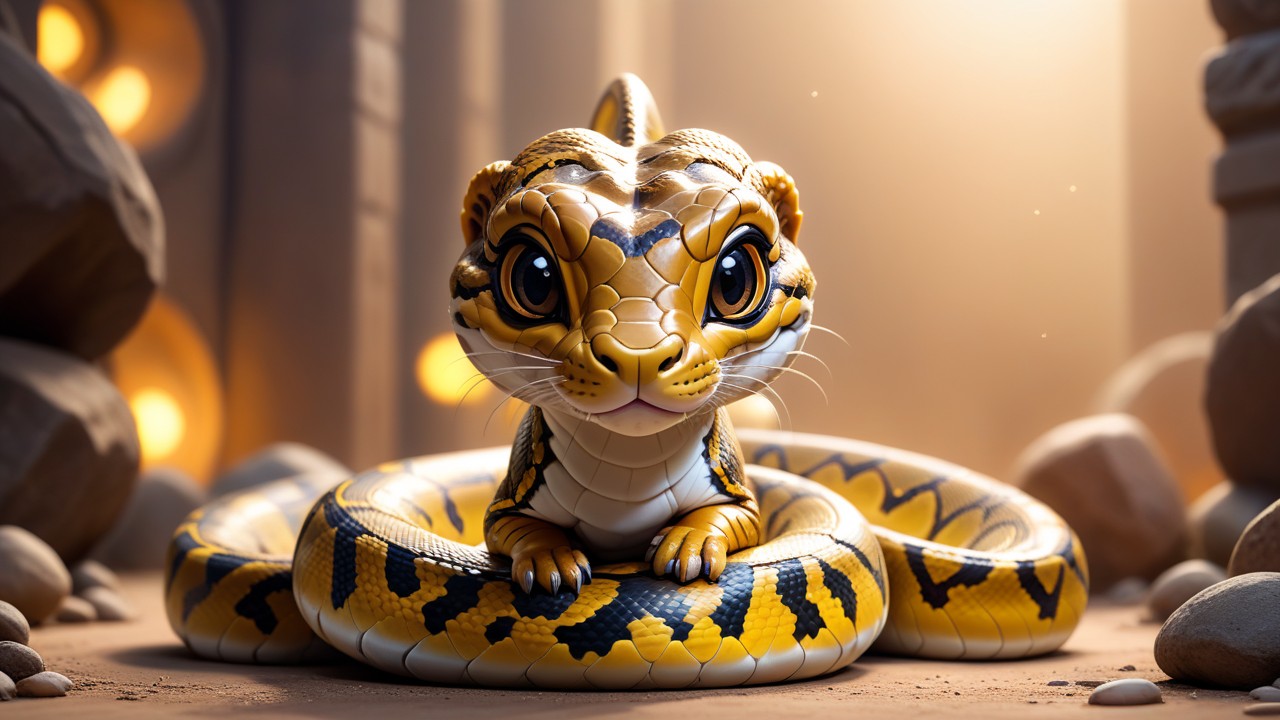 Chibbi-Art Python-Chibi: A Captivating Gaze