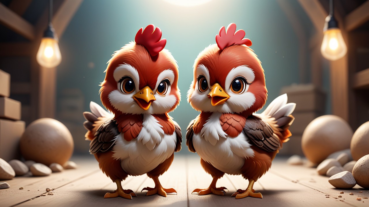 Chibbi-Art Rhode Island Red Cute Chibi-Style Avian Portrait