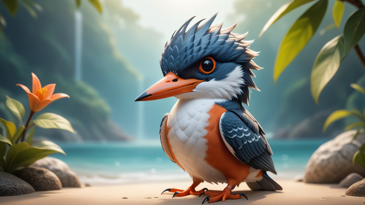 Chibbi-Art Kingfisher Chibi: A Whimsical Glimpse