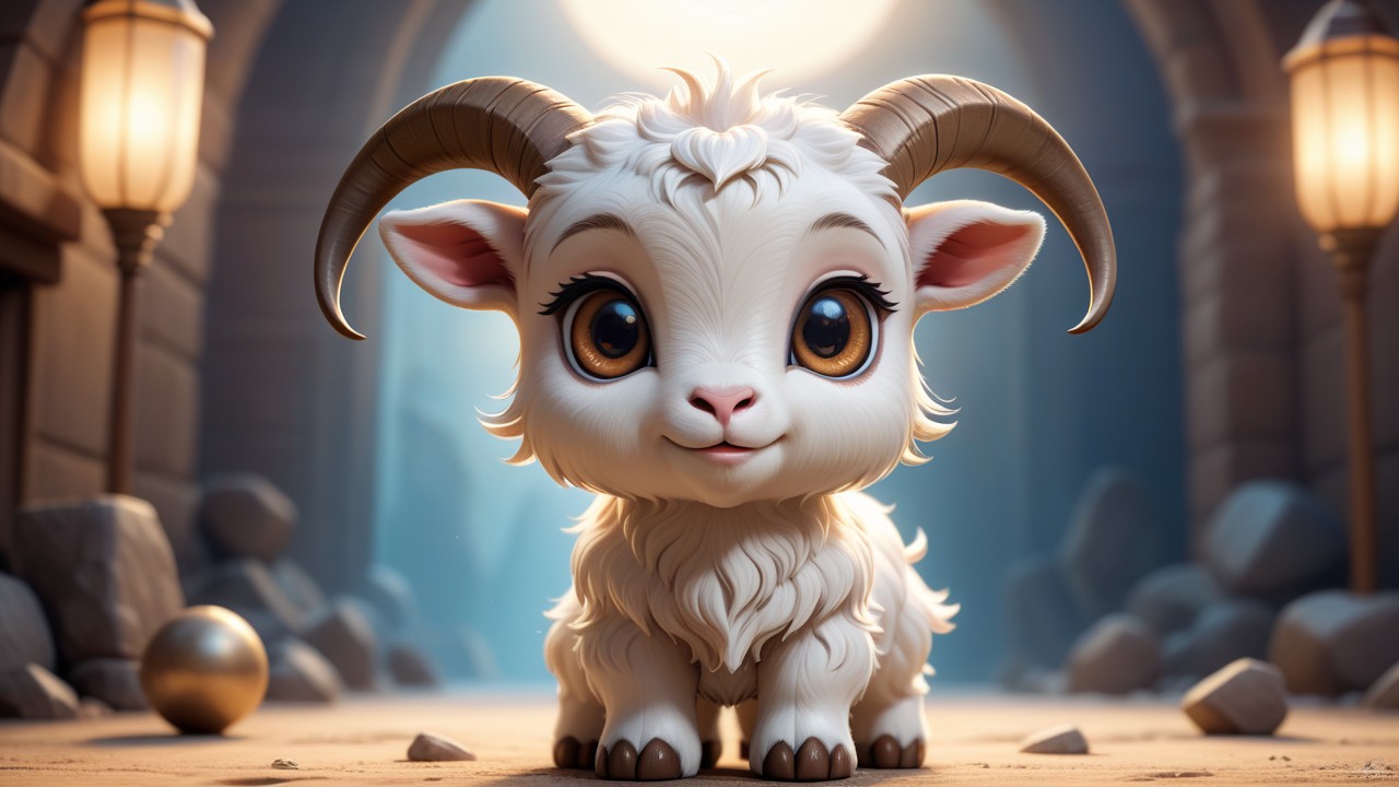 Chibbi-Art Cute Goat Chibi: A Visual Journey with the Artists Touch