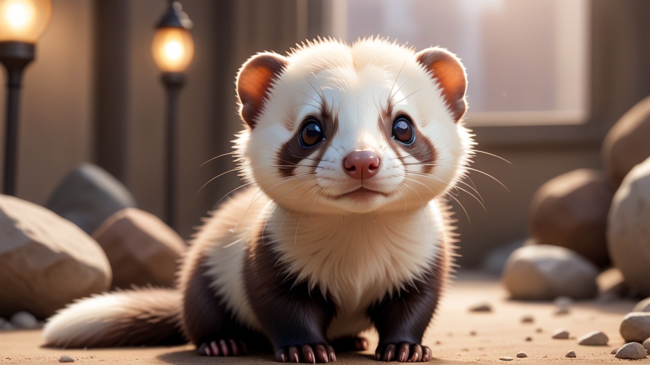 Chibbi-Art Fierce Ferret Gazes