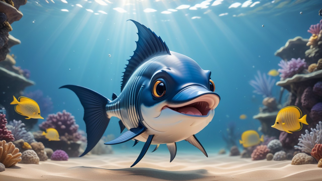 Chibbi-Art Sailfish Chibi: A Glimpse into Underwater Art