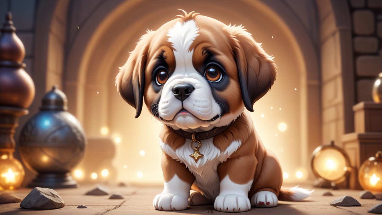 Chibbi-Art Saint Bernard Cute Chibi Art