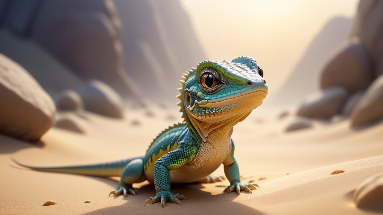 Chibbi-Art Sand Lizard Chibi: A Peek into Charming Expression