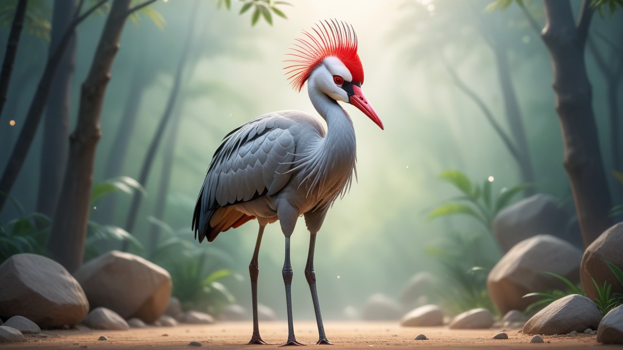 Chibbi-Art Sarus Crane: Chibi View Masterpiece