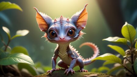 Chibbi-Art Leaf-tailed Gecko Chibi Art Boldly Engaging