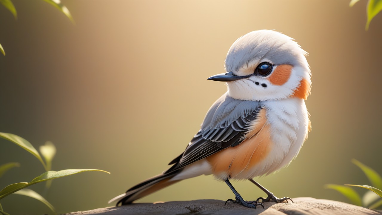 Chibbi-Art Whimsical Scissor-tailed Flycatcher Art