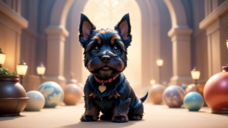Chibbi-Art Scotties Captivating Gaze: Chibi Art Captures Our Hearts