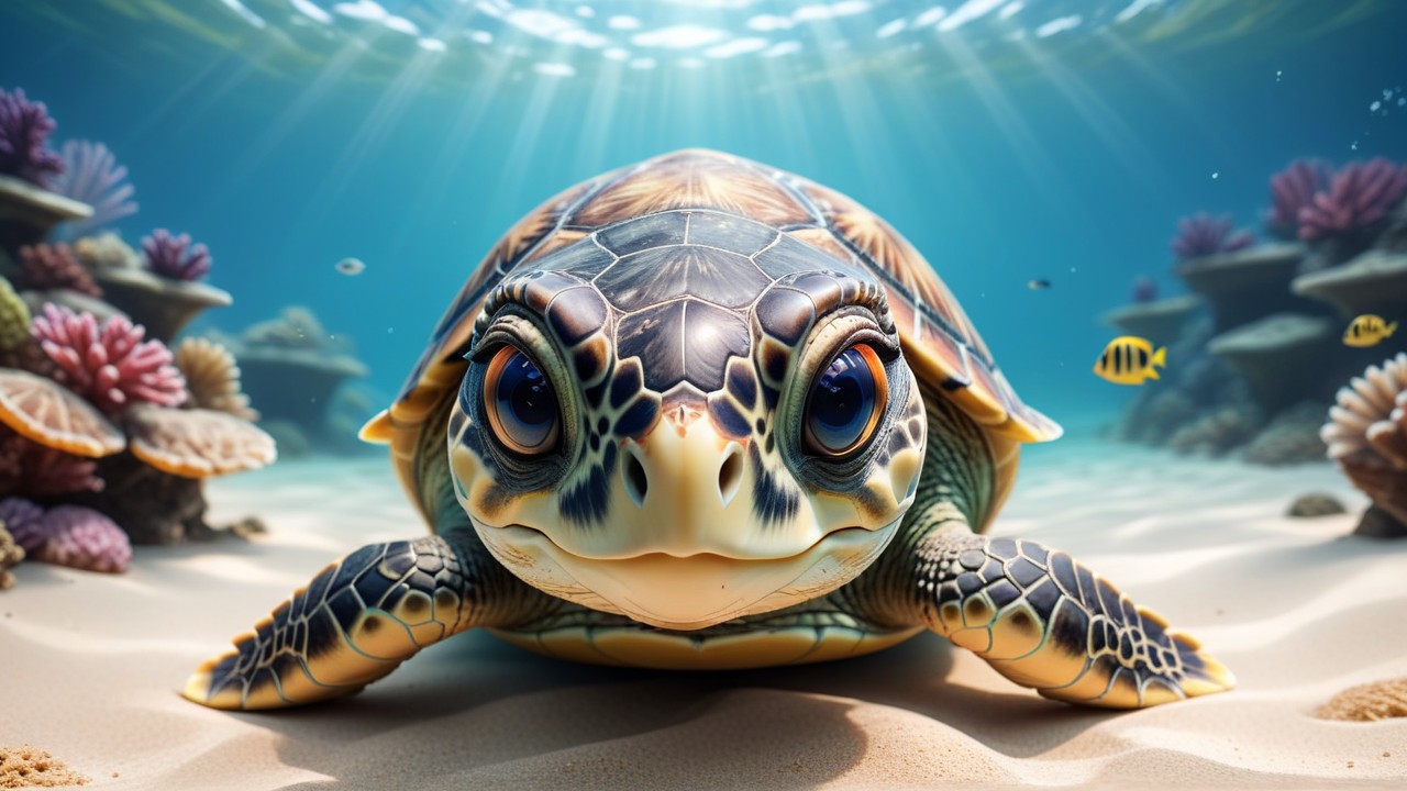 Chibbi-Art Sea Turtle Chibi: The Empathy of the Blue Deep