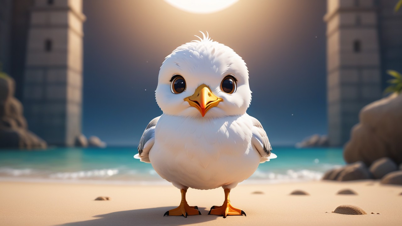 Chibbi-Art Seagull Chibi: A Glimpse of Vibrant Colors