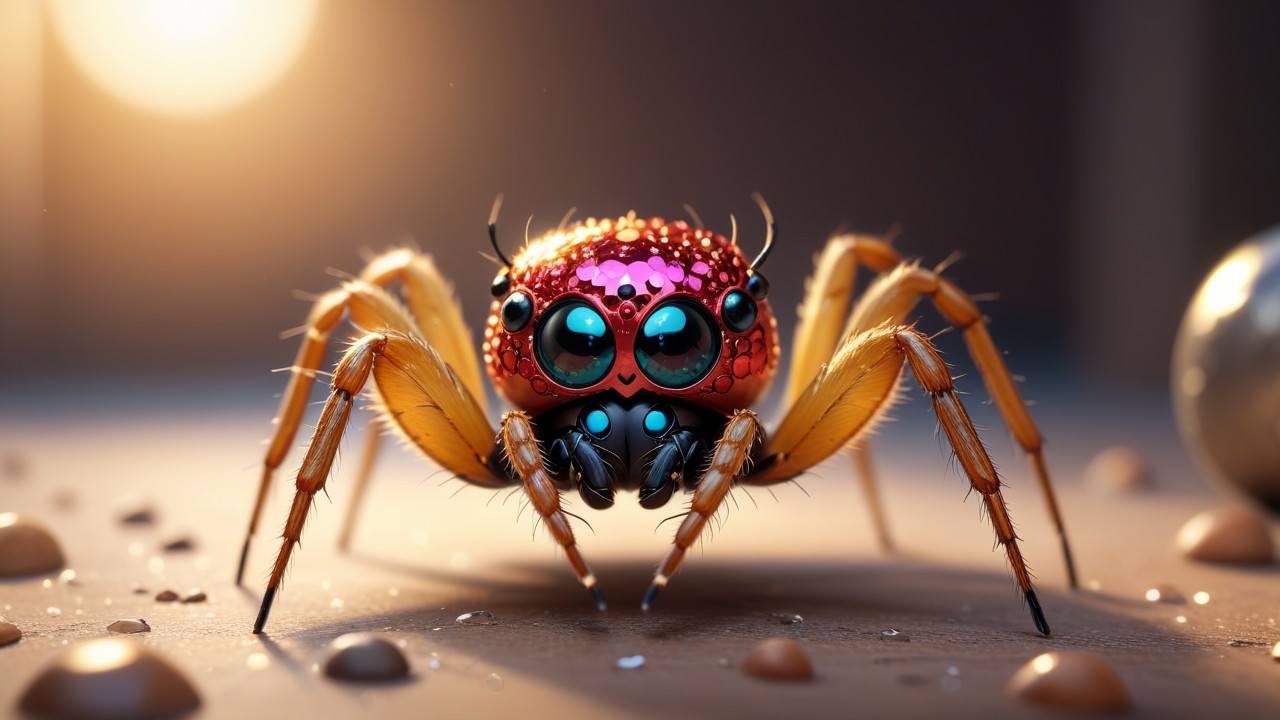 Chibbi-Art Sequined Spider Chibi: A Bold and Magical Encounter