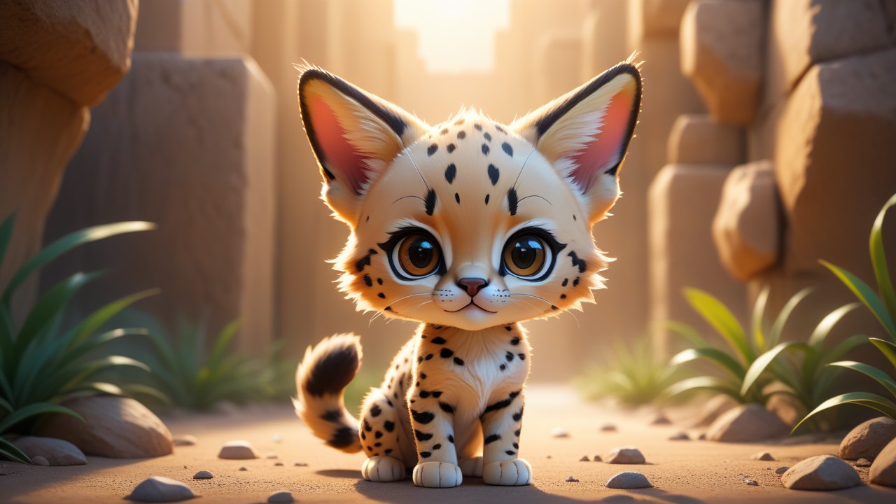 Chibbi-Art Serval Portrait: A Chibi Masterpiece