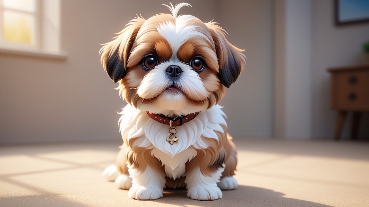 Chibbi-Art Shih Tzu Chibi: A Canvas of Petite Pooch Personality