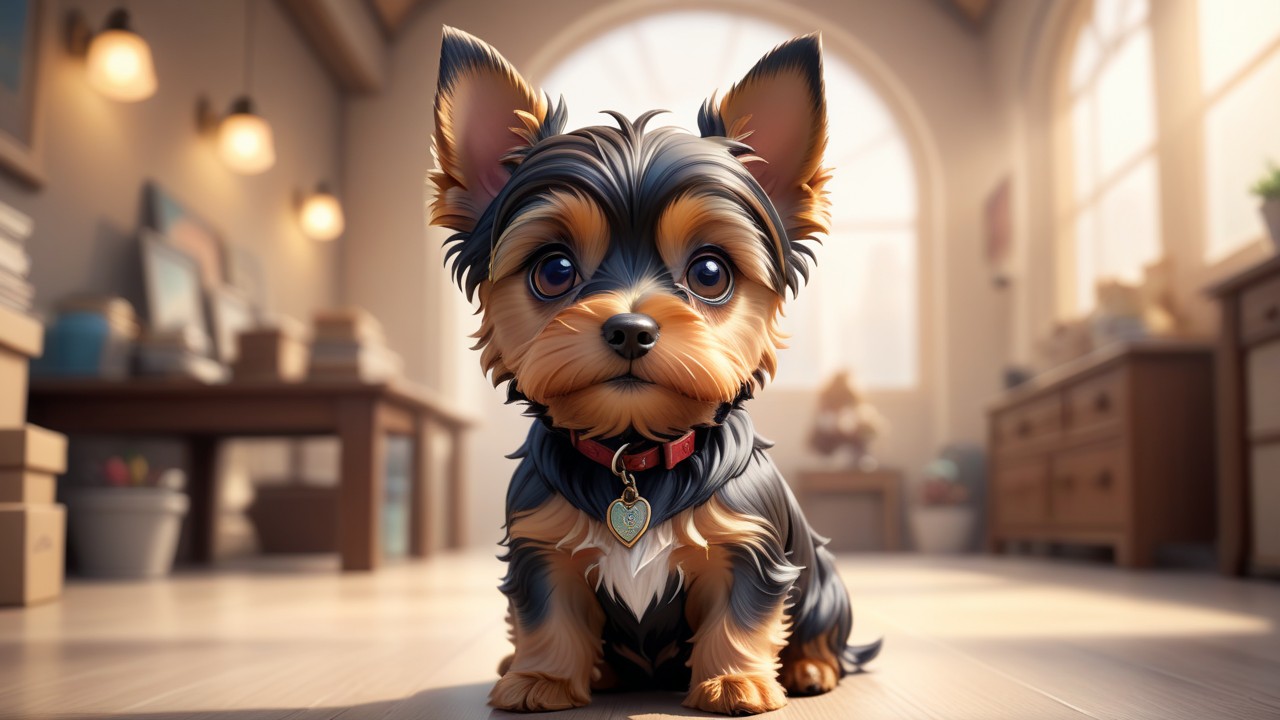 Chibbi-Art Chibi Silky Terrier in Artistic Vogue