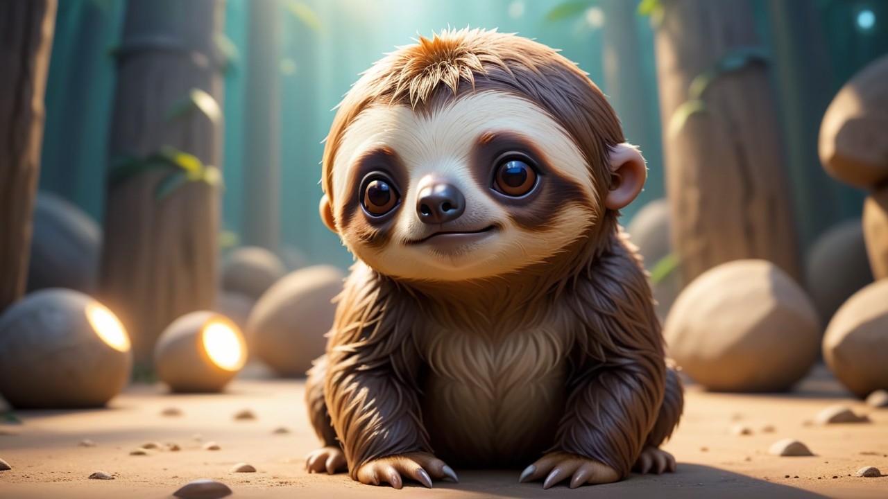 Chibbi-Art Chibi Sloth Captivating the Art-Lovers Attention