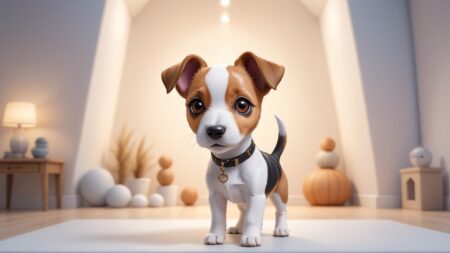 Chibbi-Art Cute Fox Terrier Portrait in Chibi Style Capturing Your Eyes