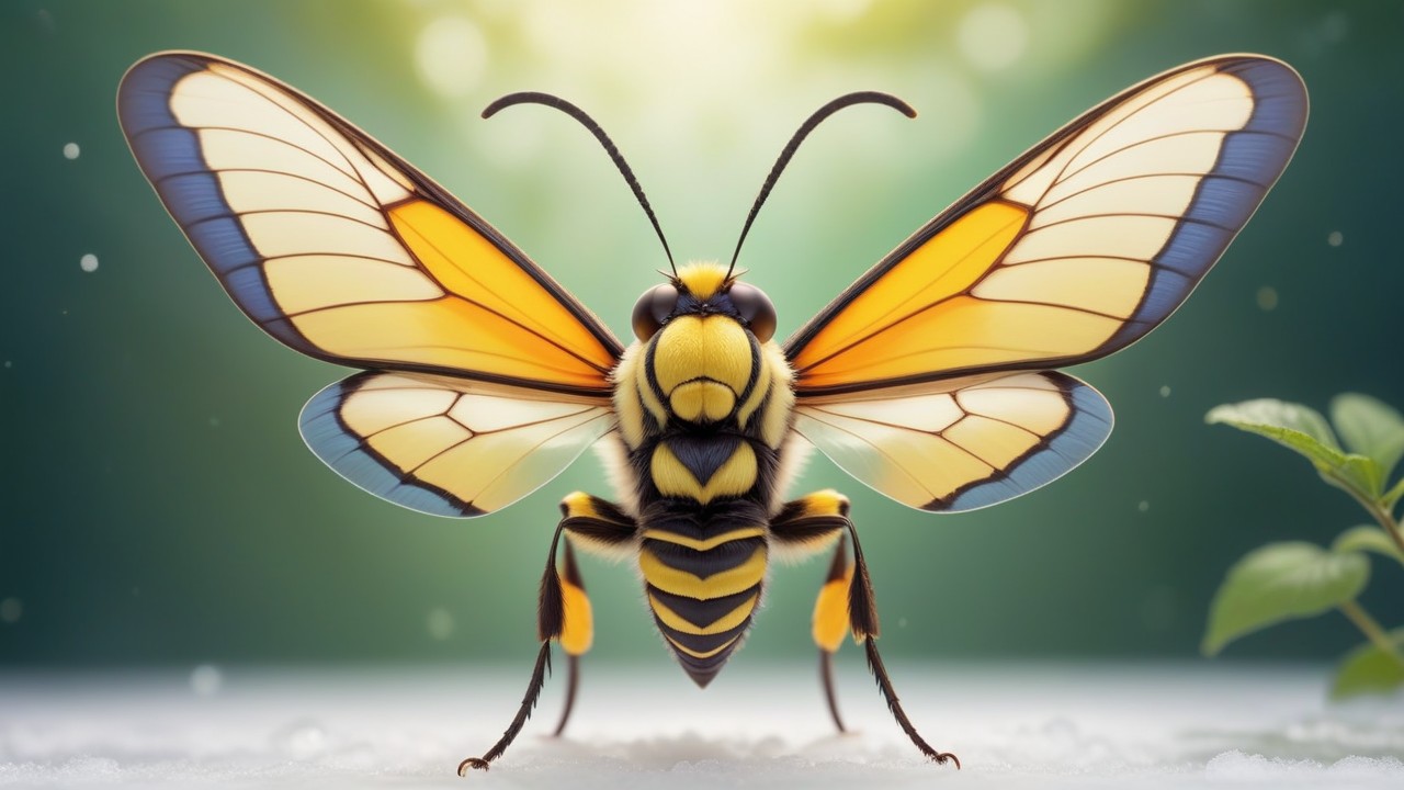 Chibbi-Art Chibi Snowberry Clearwing Moth Portrait