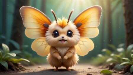 Chibbi-Art Southern Flannel Moth Chibi - Artful Encounter