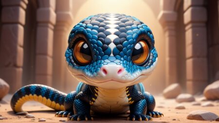 Chibbi-Art Vibrant Kingsnake Chibi