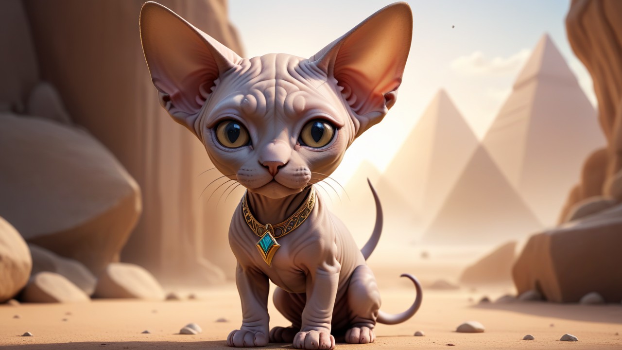 Chibbi-Art Chibi Sphynx Art: The Eye-To-Eye Gaze