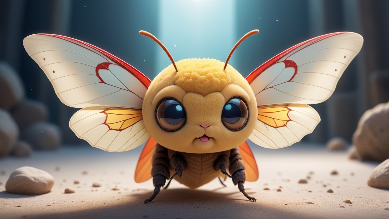 Chibbi-Art Moth Expressions: Chibis Quirky Encounter