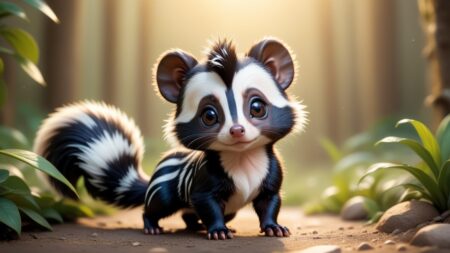 Chibbi-Art Playful Chibi Skunks Peek