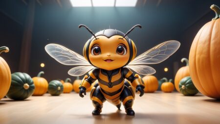 Chibbi-Art Squash Bee in Chibi Style - Artistically Facing You