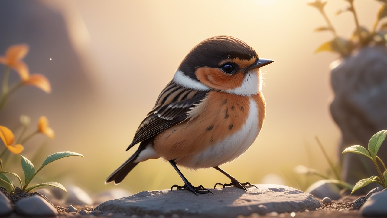 Chibbi-Art Chibi Stonechat Captivating the Eye with Artistry